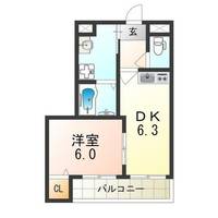 大阪府大阪市西淀川区姫里1丁目(マンション)の賃貸物件の間取り
