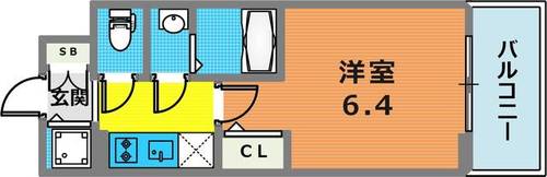 エスリード神戸兵庫駅アクアヴィラ316の間取り