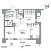 シーズンフラッツ渡辺通1001の間取り