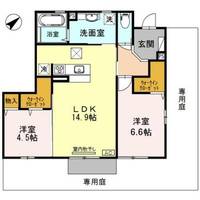 兵庫県芦屋市岩園町(アパート)の賃貸物件の間取り