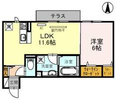 大阪府東大阪市楠根2丁目(アパート)の賃貸物件の間取り