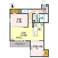 兵庫県尼崎市南武庫之荘2丁目(アパート)の賃貸物件の間取り