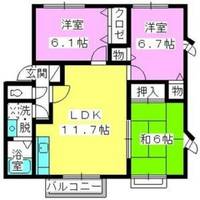 福岡県福岡市南区柏原6丁目(アパート)の賃貸物件の間取り