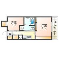 大阪府堺市堺区少林寺町西1丁(マンション)の賃貸物件の間取り