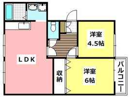 ピネスタウンA205の間取り