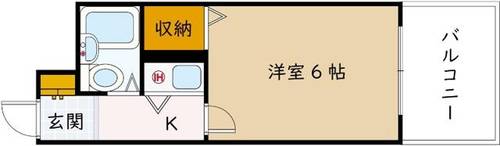 大阪府豊中市服部元町2丁目(マンション)の賃貸物件の間取り