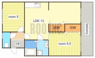 マンション堂本3-6の間取り