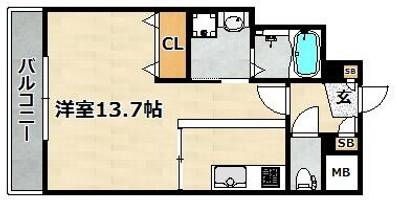 メゾンエフKAMISAWA702の間取り