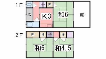 幸栄荘 北棟4の間取り