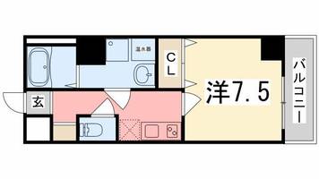 レジデンスM姫路906の間取り