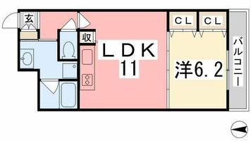 住吉マンション4-Aの間取り