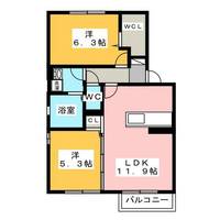 ネオハイツ ホウゲツBの間取り