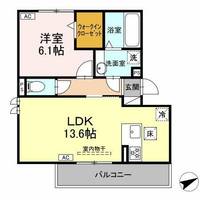 D-avance朝日B棟102の間取り