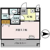 兵庫県西宮市門戸荘(マンション)の賃貸物件の間取り