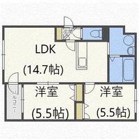 北海道札幌市西区発寒七条11丁目(マンション)の賃貸物件の間取り