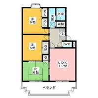 サンハイツ如意申の間取り