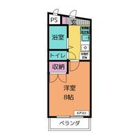 コーポ昭和(1Kタイプ)の間取り