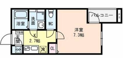 Kvell Garden 香里Ⅱの間取り