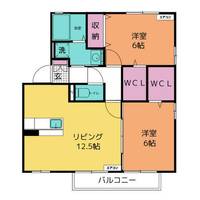 ウィルモア蔵子 B棟の間取り