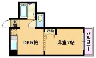 大阪府大阪市都島区都島本通5丁目(マンション)の賃貸物件の間取り