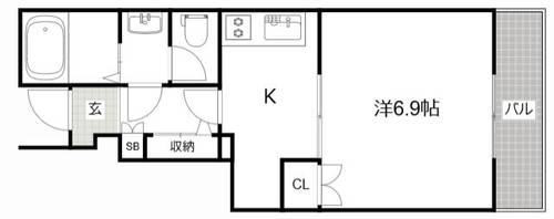 兵庫県姫路市広畑区北河原町(アパート)の賃貸物件の間取り
