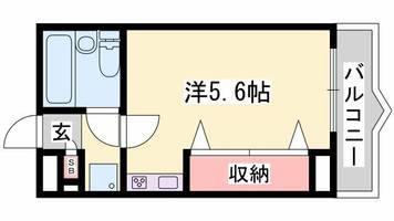 兵庫県姫路市網干区新在家(マンション)の賃貸物件の間取り