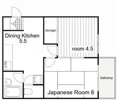 茶本ハイツ203の間取り
