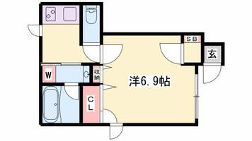 ソラーレ神屋町102の間取り