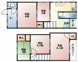 鷹殿町テラスハウスの間取り