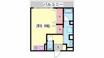 シャトー三和南車崎402の間取り