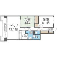 北海道札幌市中央区南一条西13丁目(マンション)の賃貸物件の間取り