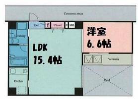 コートハウス416の間取り