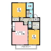 フォンテーヌ Bの間取り