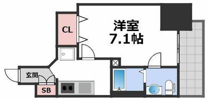 エグゼ大阪城イーストの間取り