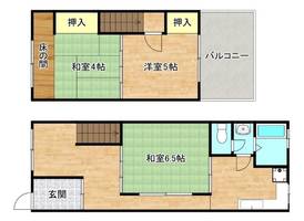 大阪府大阪市東成区深江南2丁目(一戸建)の賃貸物件の間取り