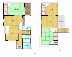 福岡県久留米市合川町(一戸建)の賃貸物件の間取り