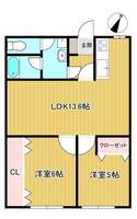 福岡県福岡市南区大橋1丁目(マンション)の賃貸物件の間取り