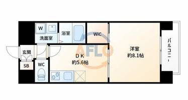 アスリート江坂Ⅱ番館の間取り