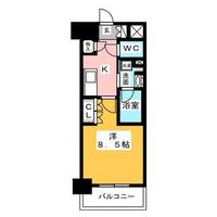 愛知県名古屋市西区那古野2丁目(マンション)の賃貸物件の間取り