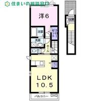 愛知県額田郡幸田町大字菱池字菅田(アパート)の賃貸物件の間取り