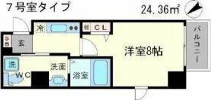 メインステージ西天満T’sSQUAREの間取り