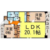 愛知県名古屋市昭和区菊園町5丁目(マンション)の賃貸物件の間取り