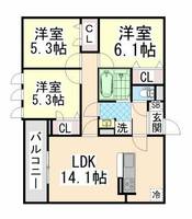 物件の間取り画像