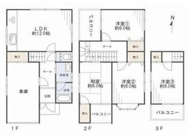 大阪府富田林市西板持町7丁目(一戸建)の賃貸物件の間取り