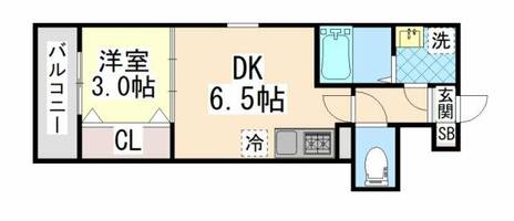 ココングランジュール芦屋西1の間取り