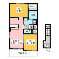 アベニール Aの間取り