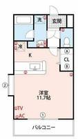 福岡県久留米市御井町(マンション)の賃貸物件308の間取り