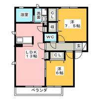DIAS柏原 B棟の間取り