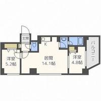 北海道札幌市中央区南十一条西1丁目(マンション)の賃貸物件の間取り