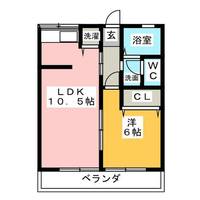 グローリーハイツB棟の間取り